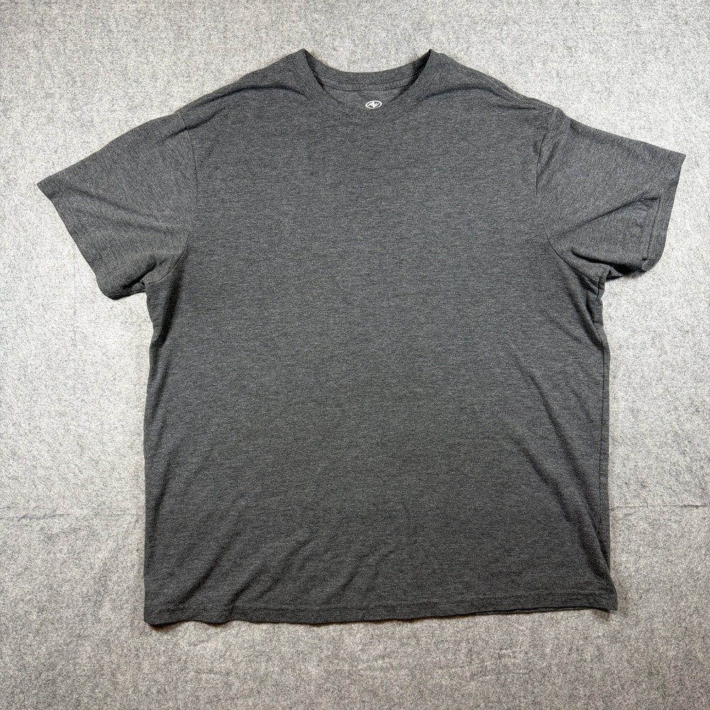 Athletic Works Mens Crew Neck T Shirt 2XL Gray Heather Short Sleeve Cotton Blend